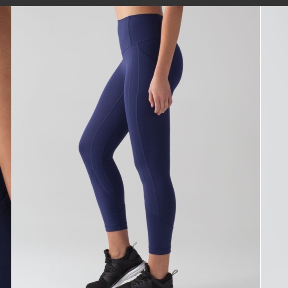 Lululemon All The Right Places Crop in Blueberry Jam